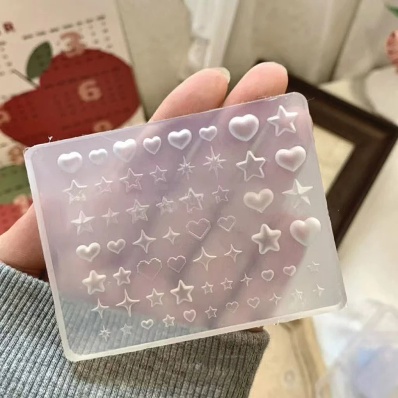 3D Mold Silicone Nail Art Decorations DIY Flower Design Templates Mold For Nails Jewelry Crafts Transparent Nails Mold Tool
