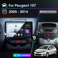 Systèmes intelligents pour voitures Srnubi 2026 pour Peugeot 107 Toyota Aygo Citroën C1 2005-2014 Navigation Écran Carplay Android Auto 4