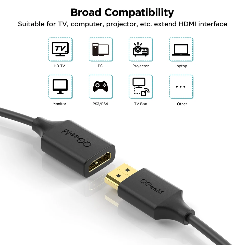 High-Speed 4K HDMI Extension Cable Adapter