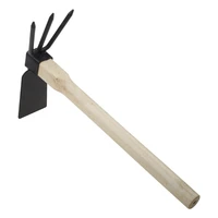 Wood+ Tool Steel Portable Hoe Loosening Soil Hand Tool Anti-bending Hoe 1