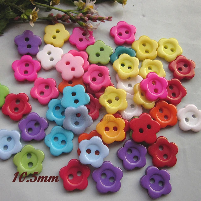 100 Pieces 1cm Resin Buttons 2 Holes Round Craft Buttons for Sewing DIY Crafts, Green