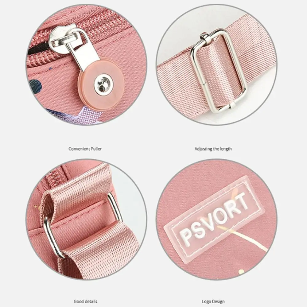 Causal Nylon Shoulder Bag Mini Multi Layer Crossbody Bag Phone Bag Women