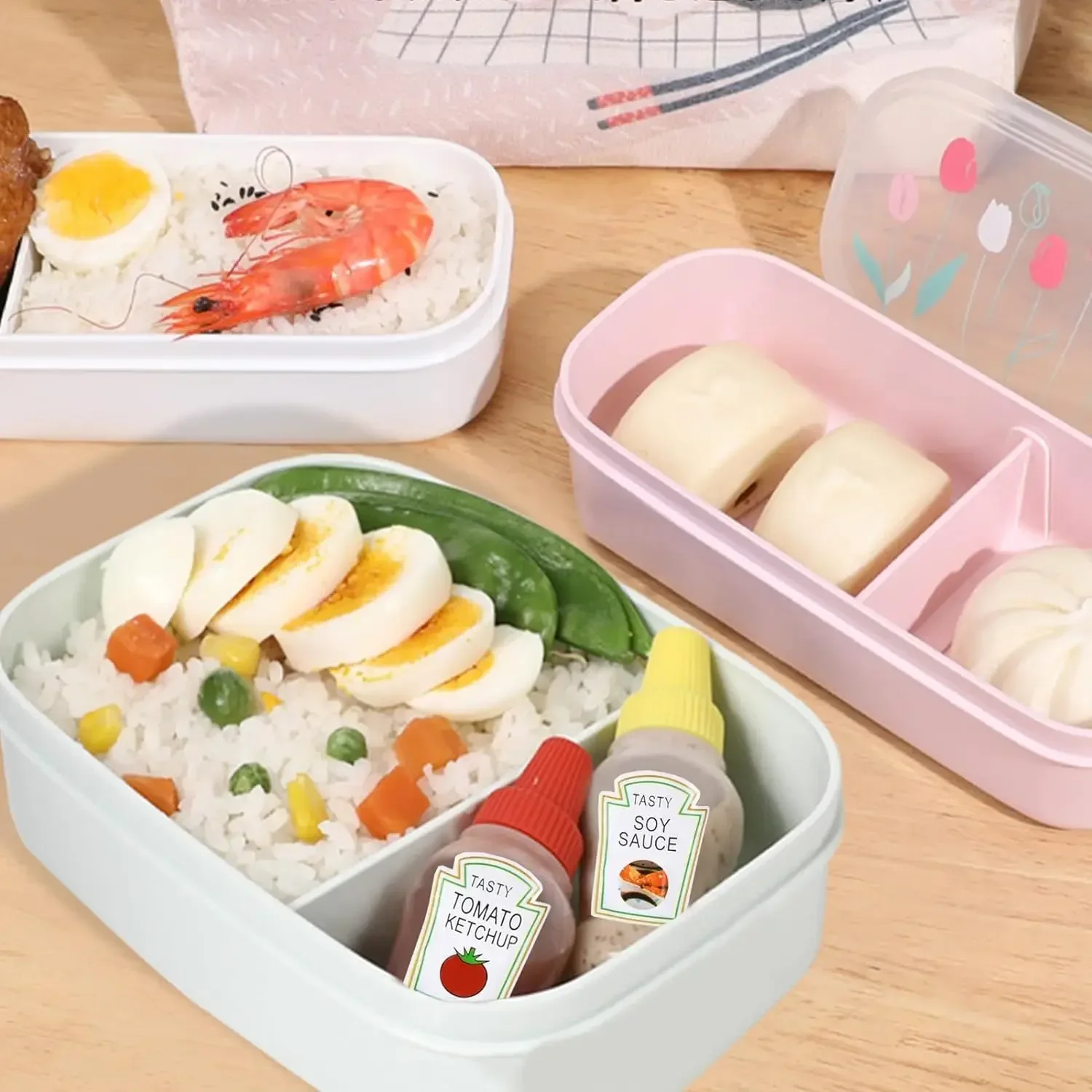 Description Picture 4 of itemMini Camping Sauce Kitchen Spice Racks Box Squeeze Cooking Utensils Bottle Salt Shaker Ketchup Condiment Dispenser Kids Lunch