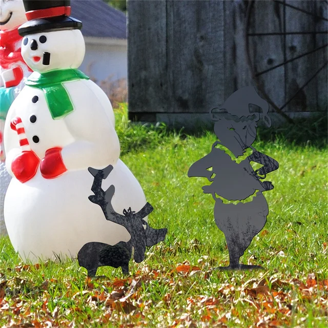 Grinch Kerti Tét Karácsonyi Kültéri Ünnepi Dekoráció Akril Szarvas Kt Tábla - Image 4