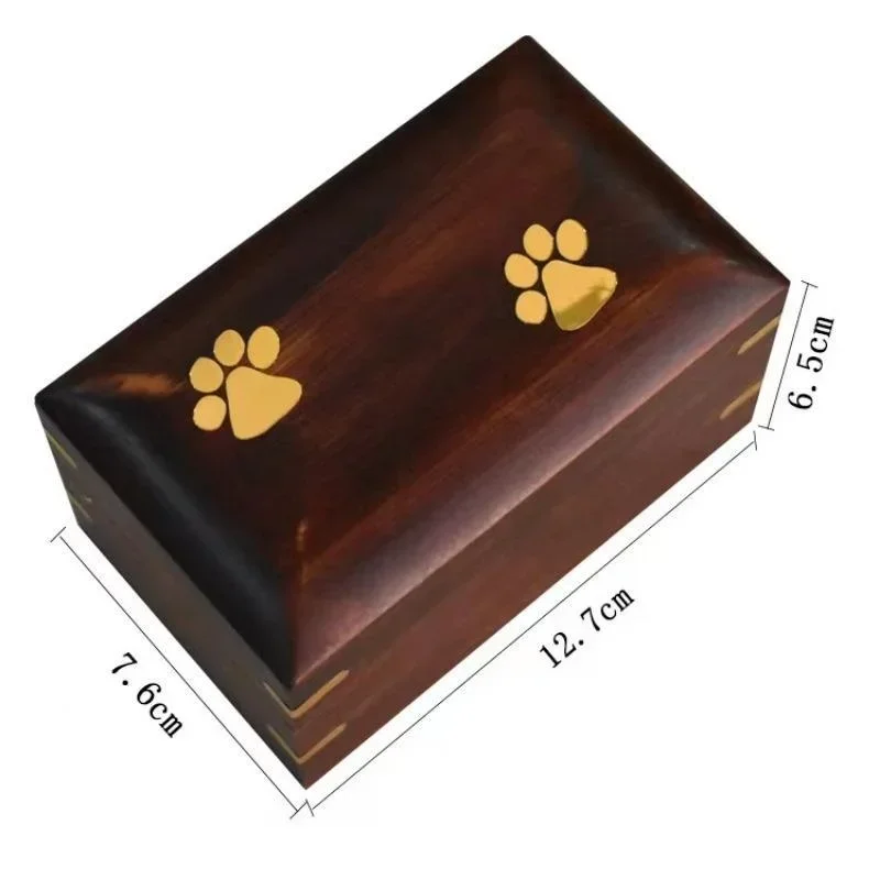 1 Stück hochwertige Haustierurne aus massivem Holz, Bambusschatulle für Asche, Opferbox für Katzen und Hunde, Premium-Bezaubehör – Detail 5