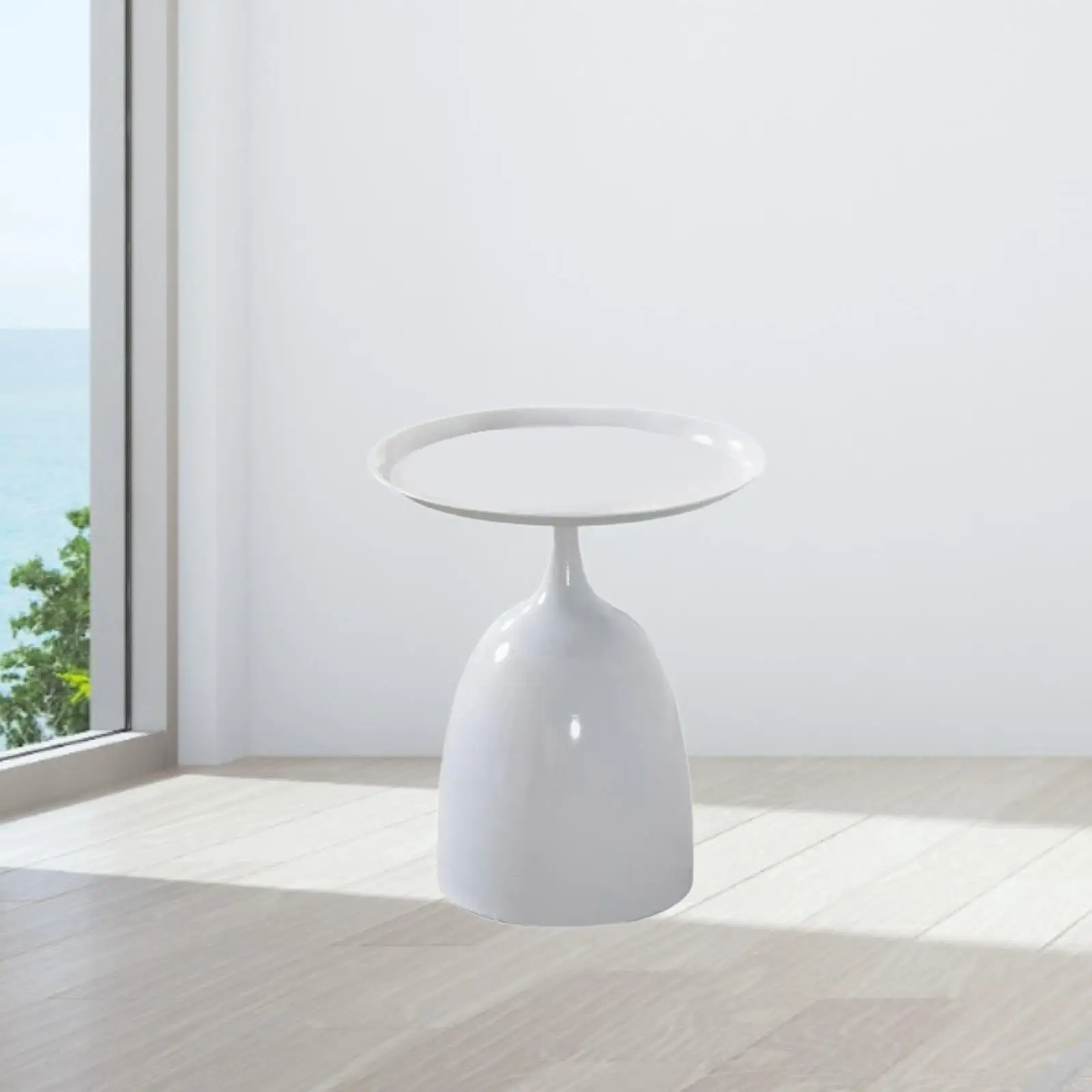 Round End Side Table Plant Stand Decoration Iron Art Base Furniture Modern Coffee Table for Bathroom Indoor Balcony Patio Office