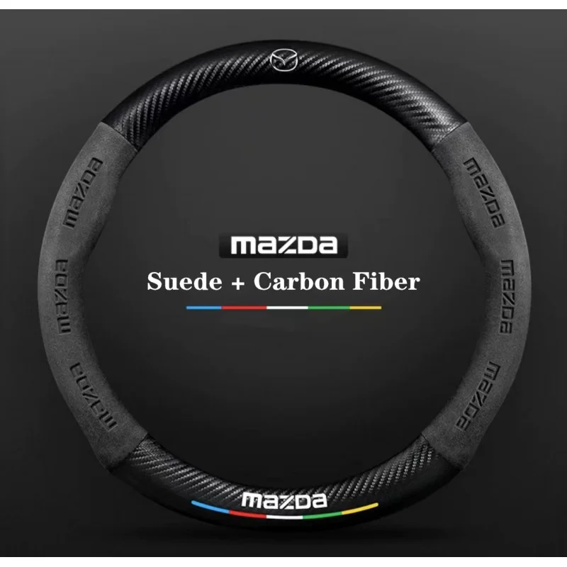 Car Turn Fur Steering Wheel Cover For Mazda 2 3 5 6 Axela Atenza CX5