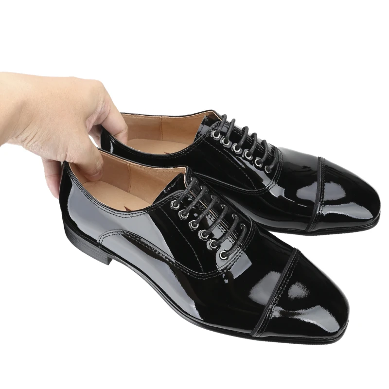 chinese dress ladies Mens Black Lace Up Shoes