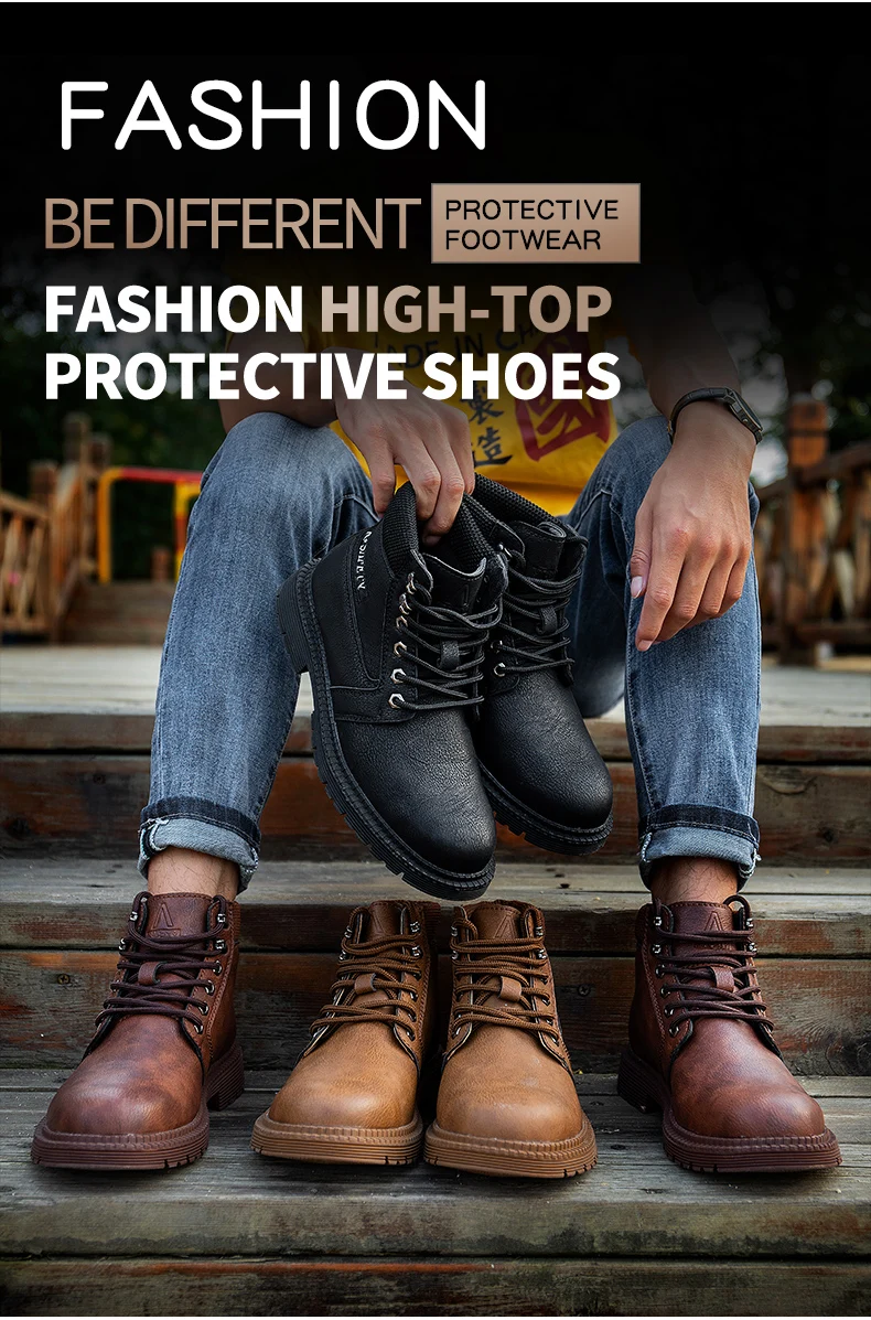 Unisex-Sicherheitsschuhe, Stahlkappe, Turnschuhe, pannensicher, bruchsicher, unzerstörbare Schuhe, Bauarbeitsschuhe, rutschfeste Turnschuhe – Detail 2