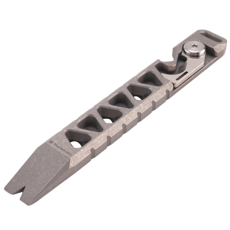 Titanium Pry Bar, Keychain Multitool Tool, Pocket Tool Bottle Opener Keychain Outdoor Tool, Titanium Key Chain,Matte