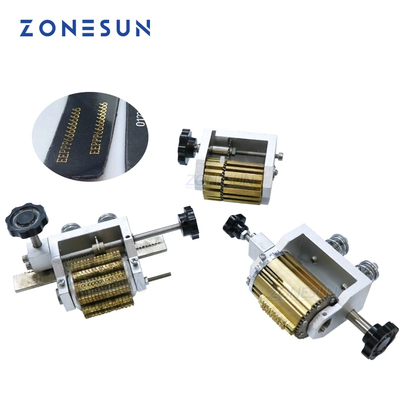 

ZONESUN ZY-RM2-DP, пневматический набор кодов, аксессуары для принтера, Тепловая лента, набор инструментов для кодирования, Производственный номер