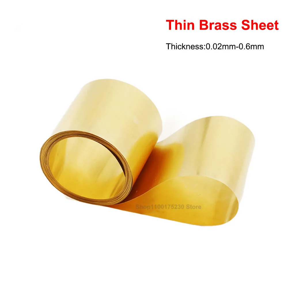 

1PCS Thin Brass Sheet Foil Strip Brass Metal Plate Thickness 0.02 0.03 0.05 0.1 0.2 0.3 0.4 0.5 0.6mm Width 10mm-400mm