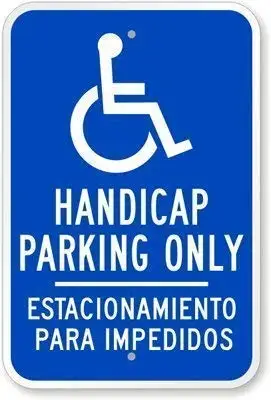 

Vintage Look Aluminum Metal Sign 12 x 8 Inches Handicap Parking Only (with Handicap Symbol) Sign Aluminum Sign Novelty Outdoor T