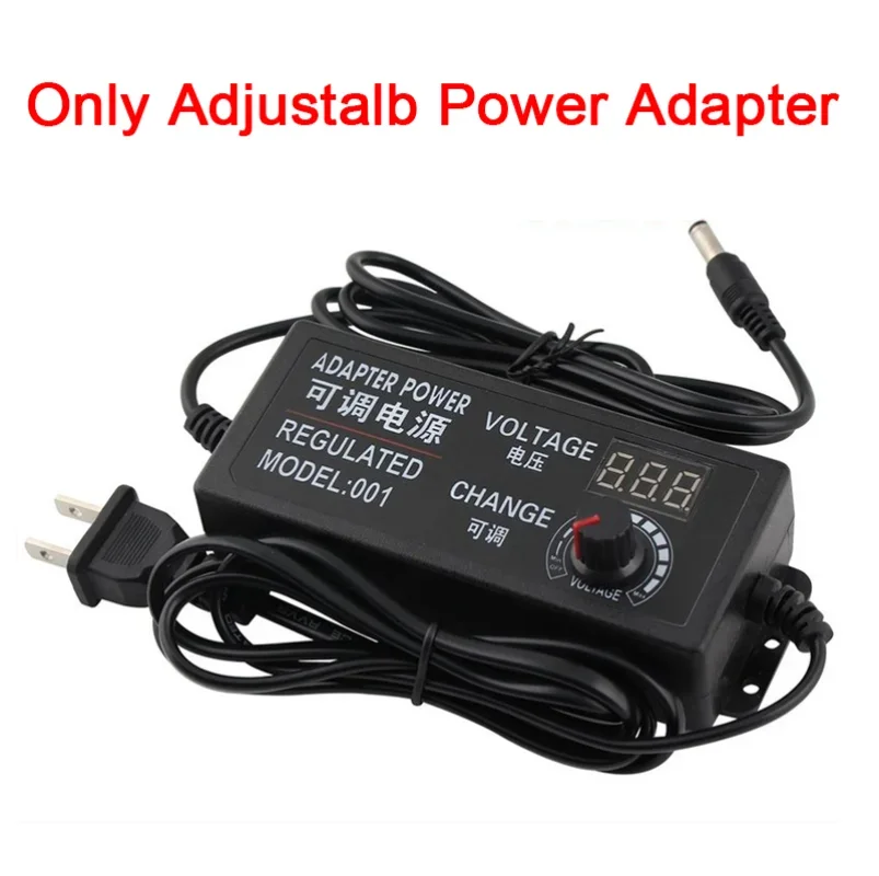 Adjustable Power Supply Adapter  AC To DC 3V 12V 3V 24V 9V 24V 2A 3A 5A Universal Adapter with Display Screen Voltage Regulated 2
