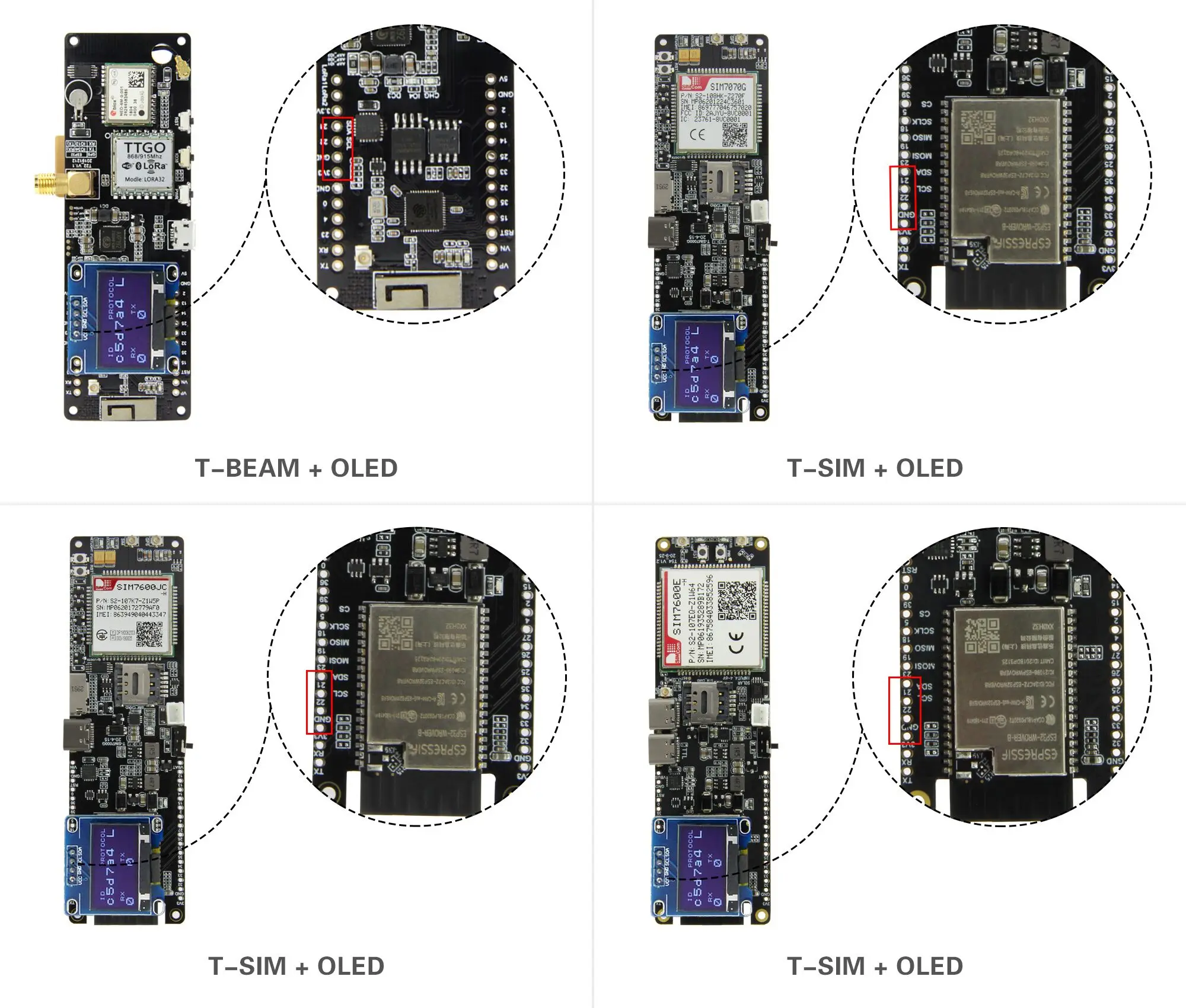 ® TTGO T-SIM7600 ESP32 LTE Cat4/1 4G Development Board SIM7600G-H R2 SIM7600SA-H