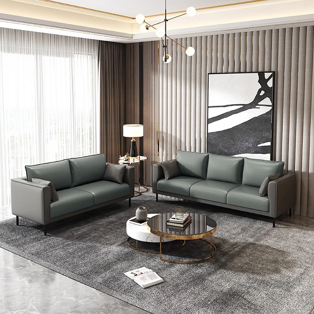 PU Leather Waterproof Sofa Seat Covers Pure Colour Sofa Cushion Slipcovers Protector for Living Room Office Sofa Cover Removable 2