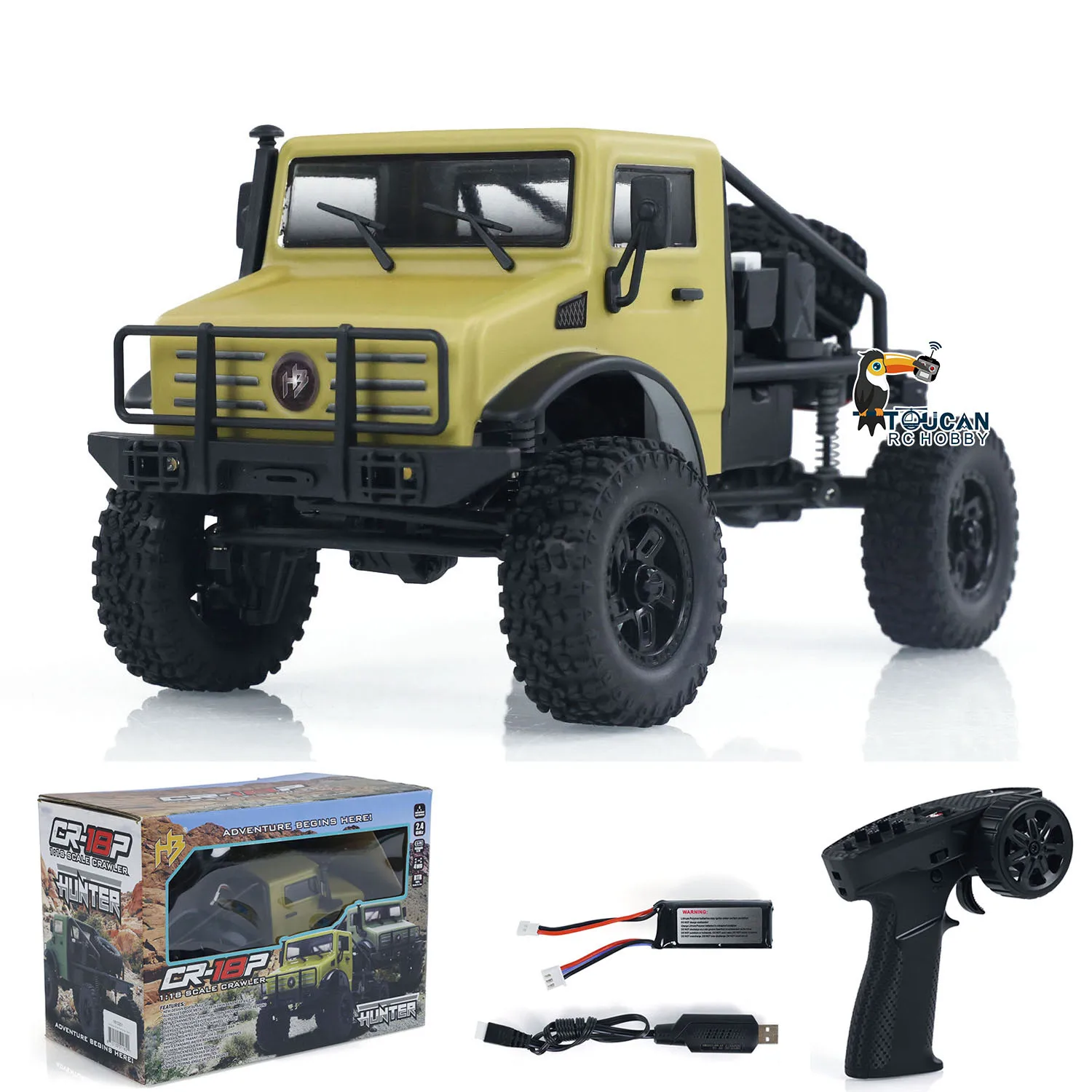 

Hobby Plus CR18P 1/18 RC Rock Crawler Car Painted Finished 4WD Wireless Control Finished Off-road Vehicles Model TH24023