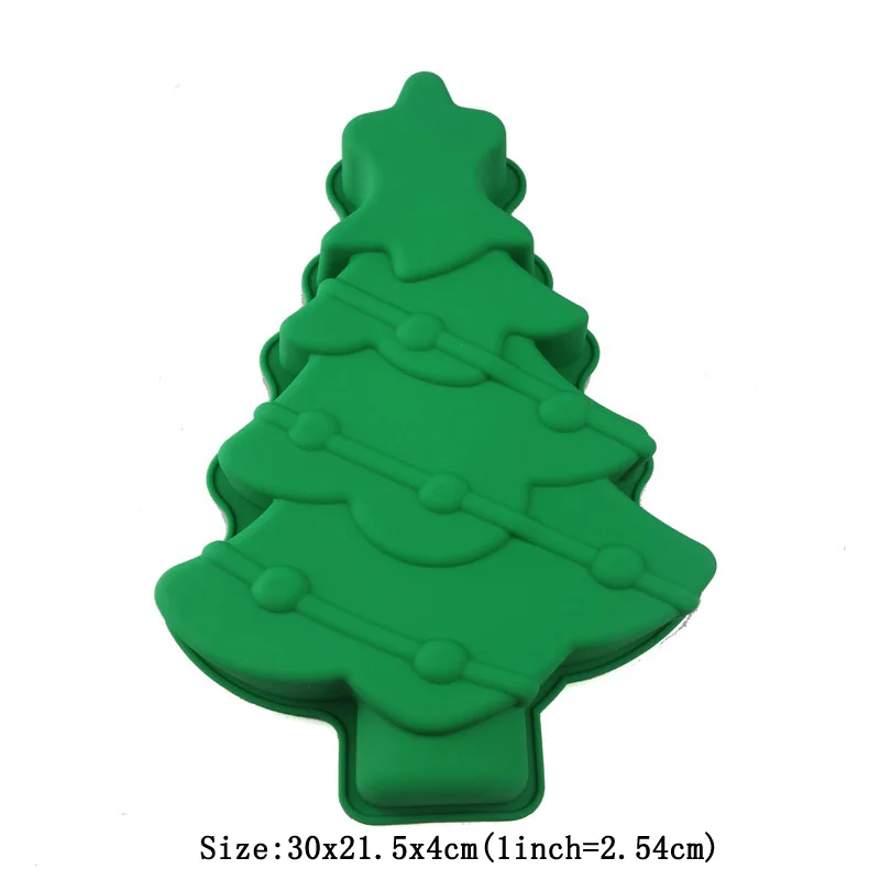 Description Picture 4 of itemChristmas Tree design Silicone Cake Mold Baking Pan Chocolate Candy Molds Cookies Pastry Biscuits Mould DIY Cake Baking Mold