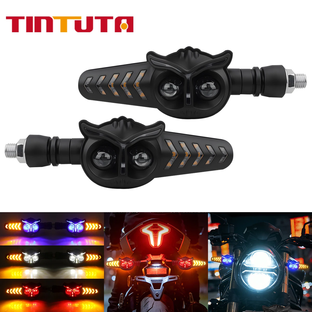 2 luces LED de señal de giro para motocicleta, 12V 24V, lámpara indicadora de intermitencia segura, luz de freno trasera, lámpara decorativa DRL para YAMAHA Honda