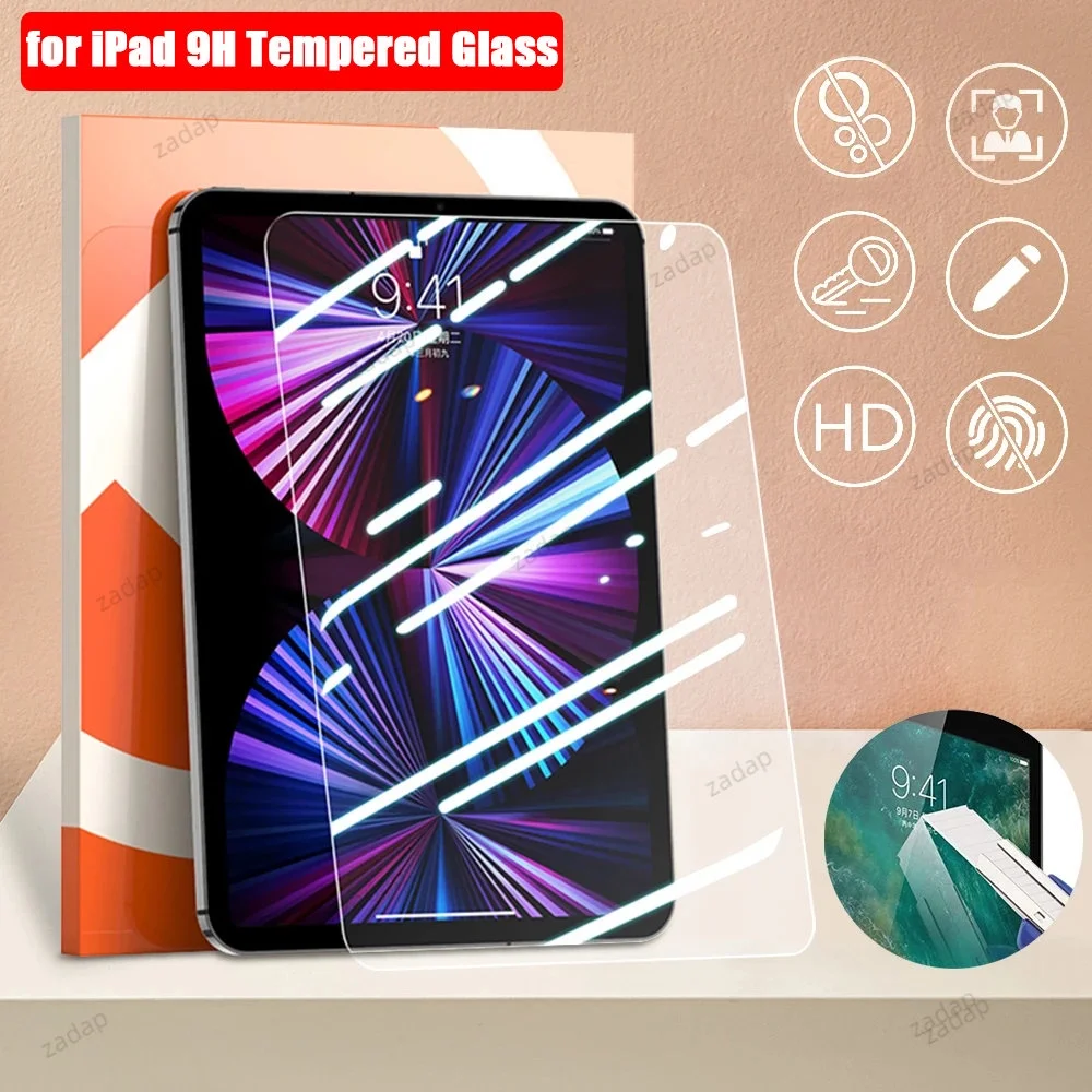

Tempered Glass for iPad Pro 12.9 10th 10.9 Pro11 4th Air 5 4 10.9 Air 3 2 1 10.2 9th 8th 7th 9.7 6th 5th Mini 6 5 4-1 Flim