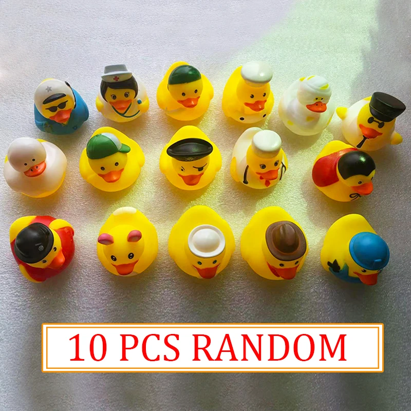 

Baby Bath Toy Rubber Duck Summer Swimming Pool Floating Sound Squeaky Small Yellow Duck Toys Kids Early Education Accessories