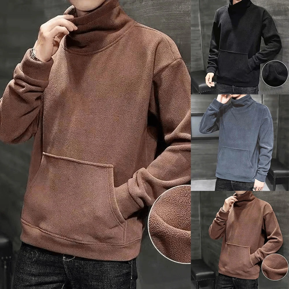 Description Picture 2 of itemAffordable Brand New Fashion High Quality Sweatshirt Pullover Long Sleeve Polar Fleece Pullover Tops Turtleneck