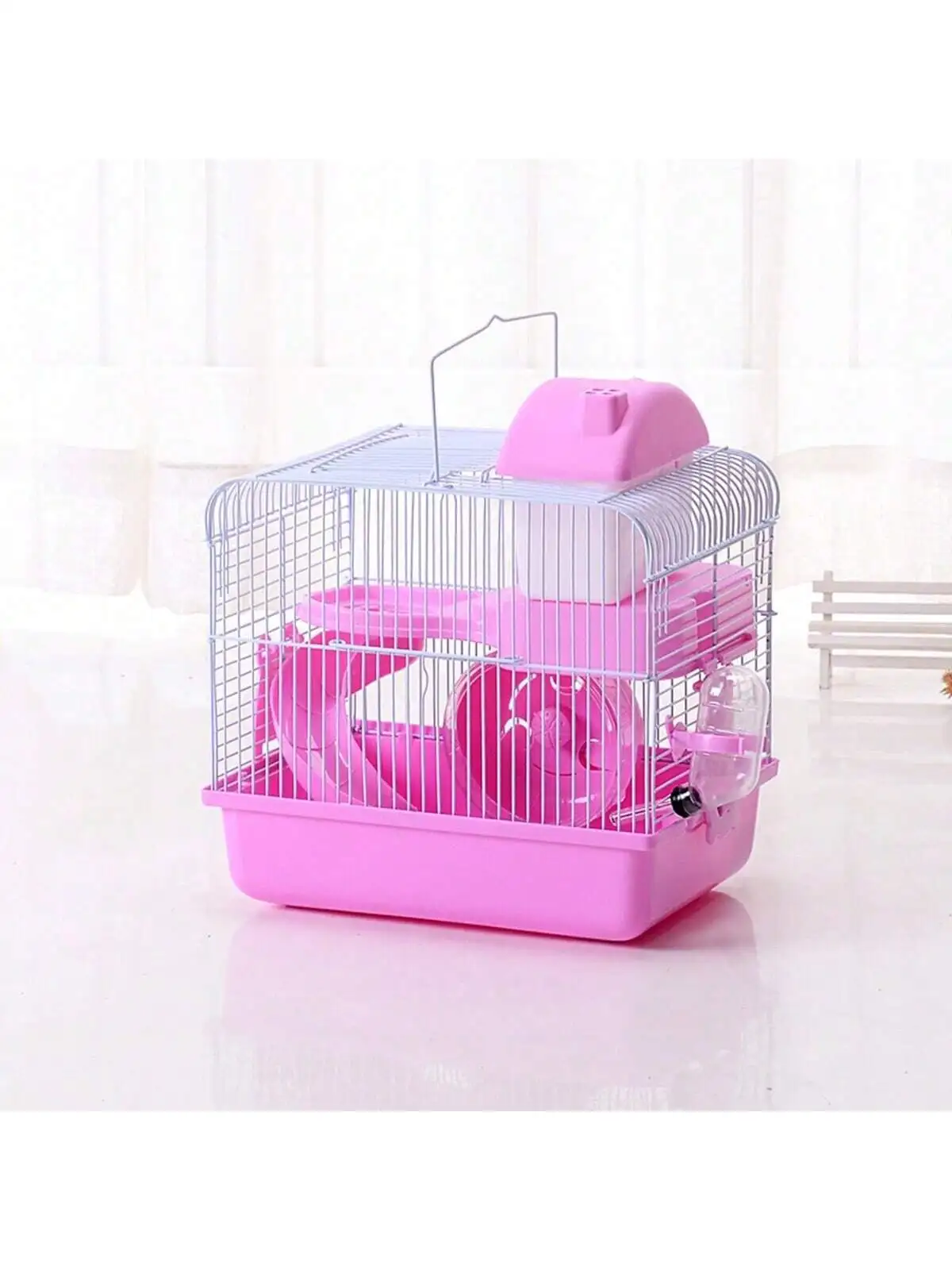 Pet Cage House 1pc Hamster Small Castle three-story Villa Transparent Portable