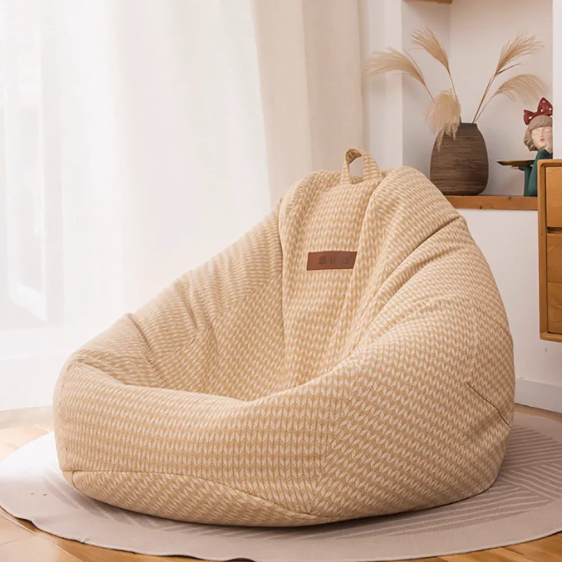 

Small Lounger Bag Bean Sofa Lazy Soft Fillers Floor Puffs Sofa Living Room Bedroom Single Comfy Chaise Lounges Outdoor Furniture