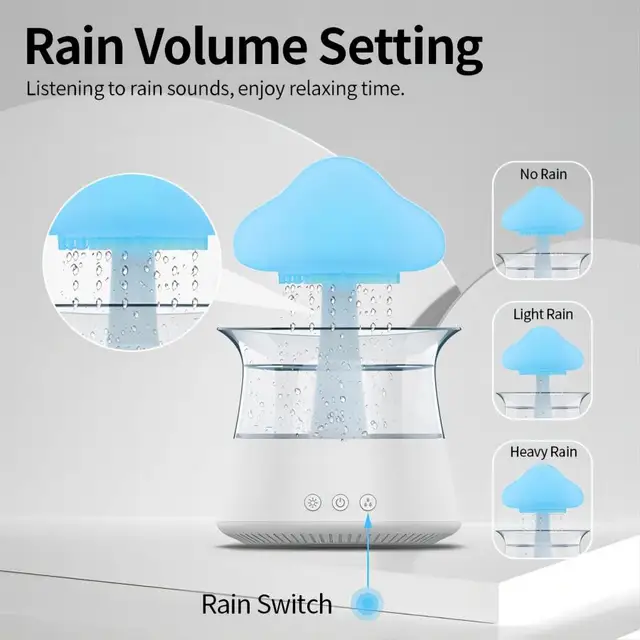 Rain Cloud Aromatherapy Humidifier And Diffuser With Remote 4
