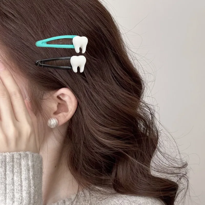 Kreative Simulation Zähne BB Clip Nette Pony Feste Dekorative Haarspange Y2K Mädchen Süße Haar Clip Kawaii Haarnadeln Haar Zubehör – Detail 10