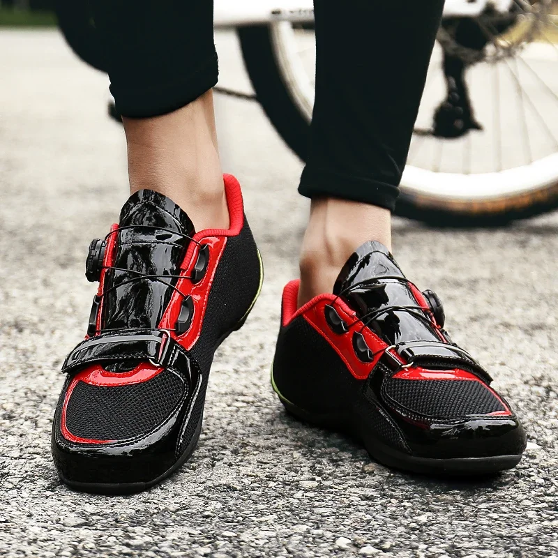 Cycling Shoes for Men and Women, Road Racing, Rubber Sole, Bicycle Sports, Athletic Shoe, Riding Shoe, Plus Size 36-45