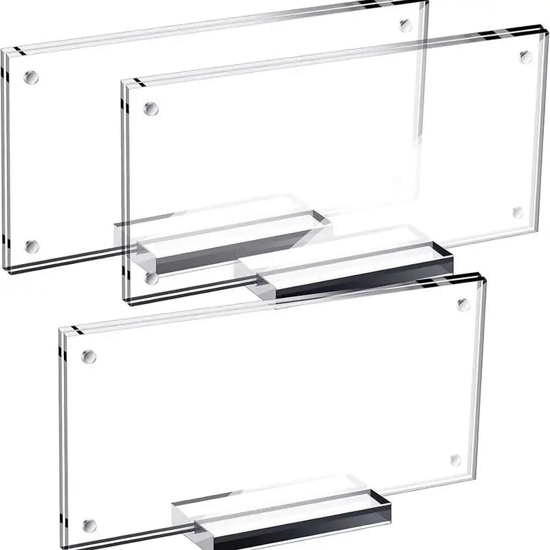 Acrylic Display Holder Dollar Bill Commemorative Coins Picture Frame Base Home Desk Collection