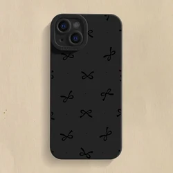 Elegant Black Bow Shockproof Silicone Phone Case - Soft and Durable Cover for Redmi Note 12 Turbo (1)