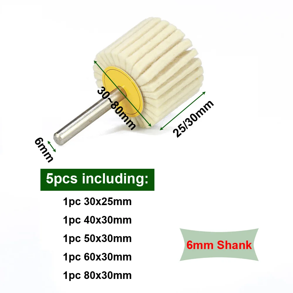 80 Pezzi Ruote Lucidatura In Lana Per Dremel - Kit Per Metalli E Gioielli - Foto 3