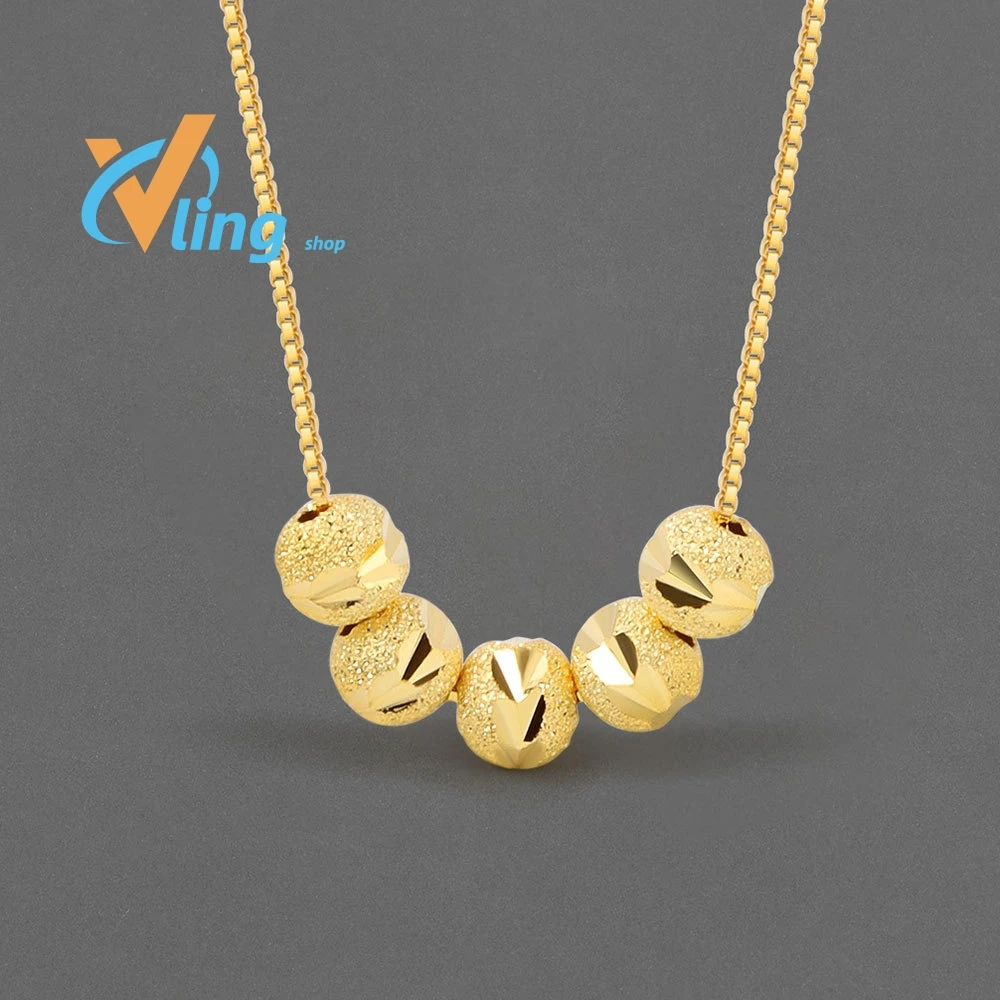 Fashionable Gold And Silver BeadNecklact ForCouples Personalized For UkrainianStyleKorean TrendingProducts NickGirlsKidsLuxury