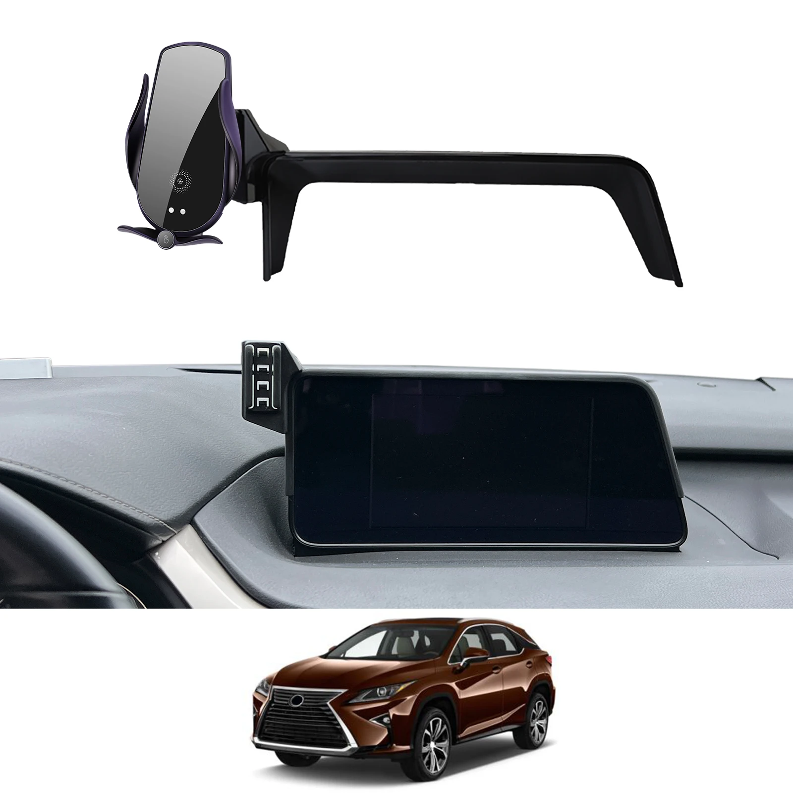 Phone Holder Screen Fixed Navigation Bracket Base Wireless Charging Accessories for Lexus RX