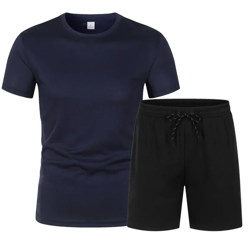 Men's short sleeved sports T-shirt, quick drying and breathable summer jumpsuit, men's sportswear, 2024