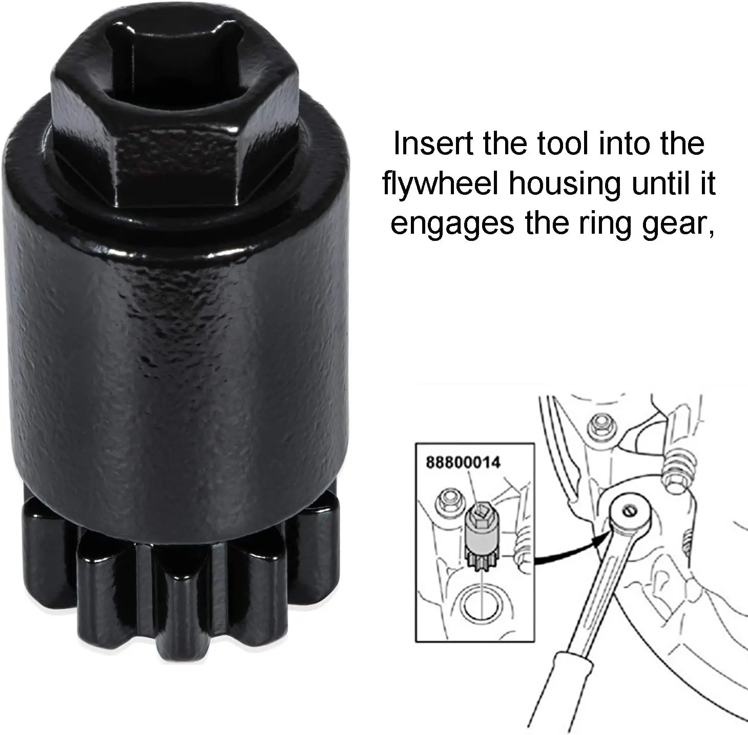 TML Engine Barring Socket Crank/Flywheel Turning/Rotating Tool for Volvo Mack Truck All Model 1998- (Set of 2)