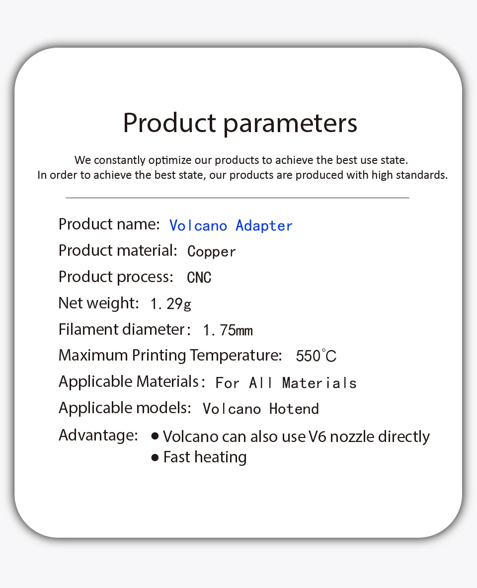 motor stepper printer Mellow High Flow CHT Nozzle Copper Volcano Adapters For Volcano / Volcano Crazy Heating Block To V6 Nozzle Hotend head of print