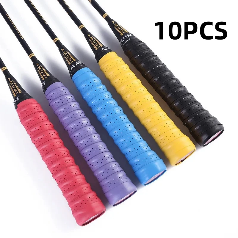 Racket Tape 10x Tennis Racket Grip Tape Absorb Moisture Badminton Handle Tape Frosted Anti-Slip Overgrip For Tennis Racquet Badminton Racquet