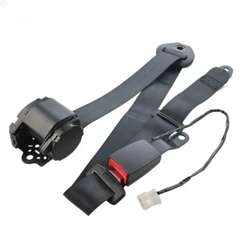 Cinture di Sicurezza di Alta Qualità a 3 Punti Universali con Fibbia Rigida Curva e Cavo di Avvertimento, Accessori per Cinture Auto - Image 4