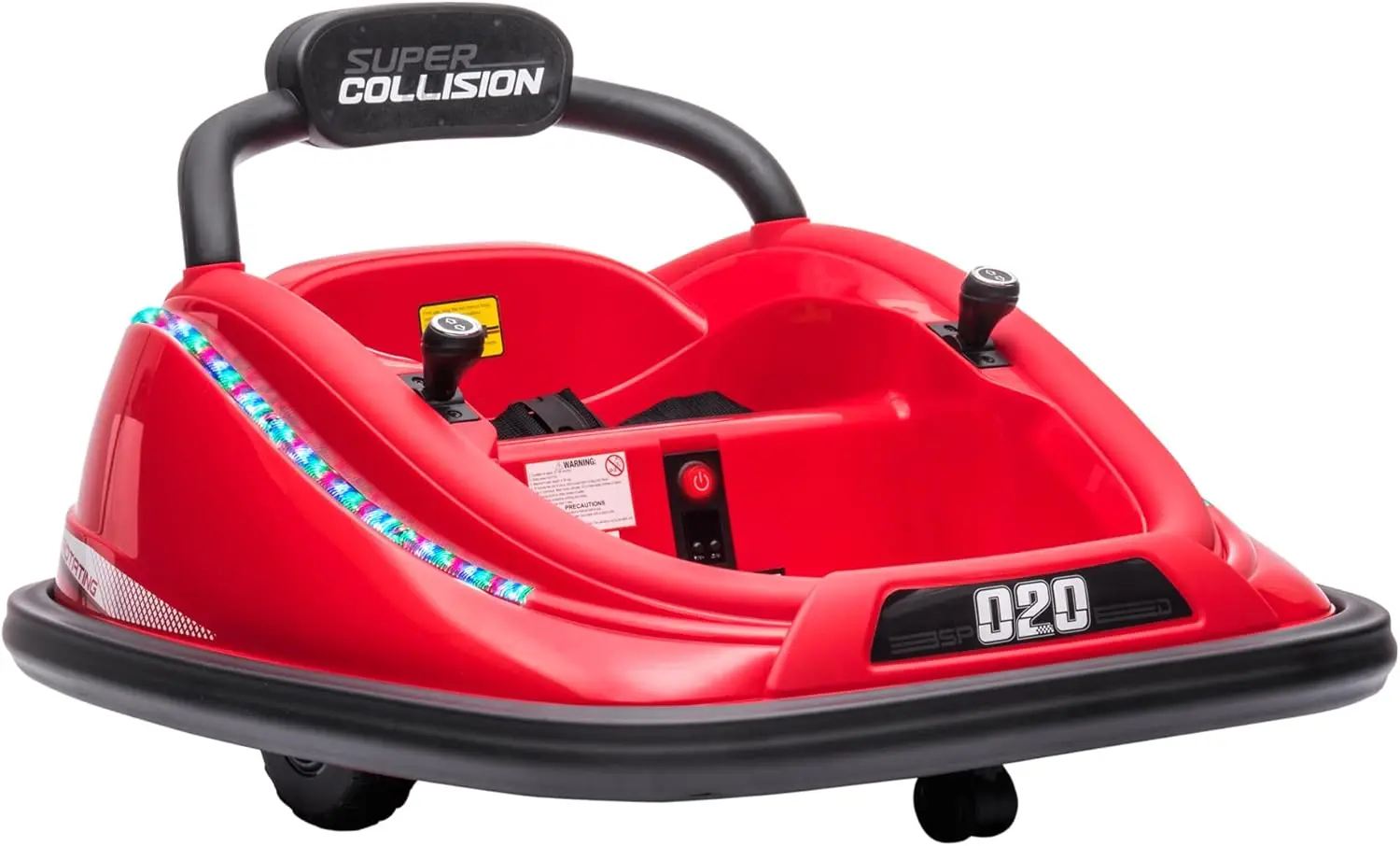 12V Toddler Bumper Car with Remote Control, 360&deg; Rotation Kids Electric Ride-On Toy, Twins Motor, Colorful LED Lights, 3 Songs,