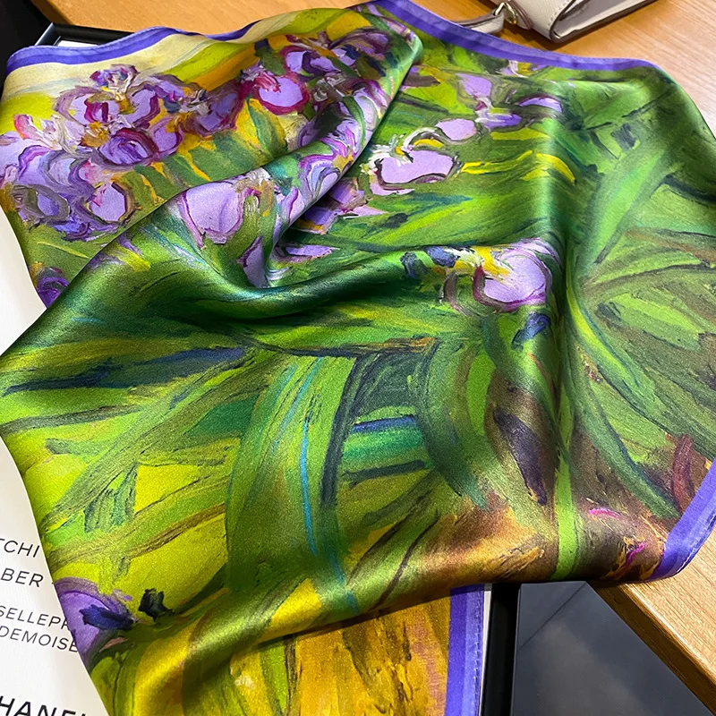Decorative 100% Real Silk Scarf 53cm Square