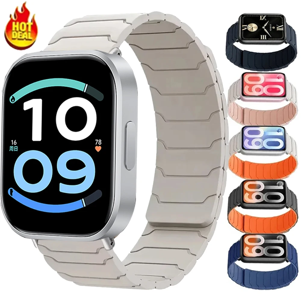Magnetic Soft Silicone Breathable Watch Strap