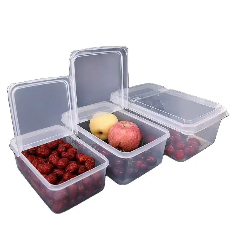 

Plastic Durable Kitchen Stackable Produce Saver Organizer Organizer Refrigerator Transparent Sealed Storage Box