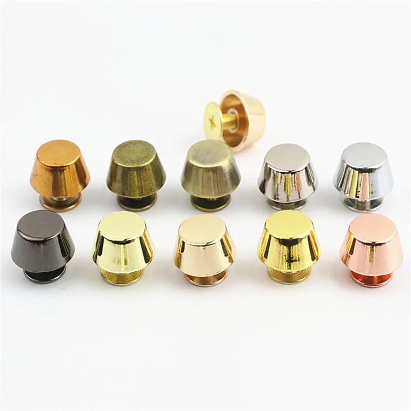 Rose Gold Metal Leather Bag Protective Studs and Rivets - 20 Set Collection