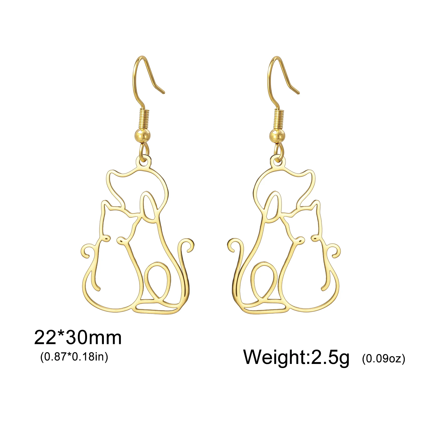 Funny Boho Cat Earrings - Acrylic Dangle Kitten Earrings, Colorful Bohemian Jewelry Gift For Cat Lovers