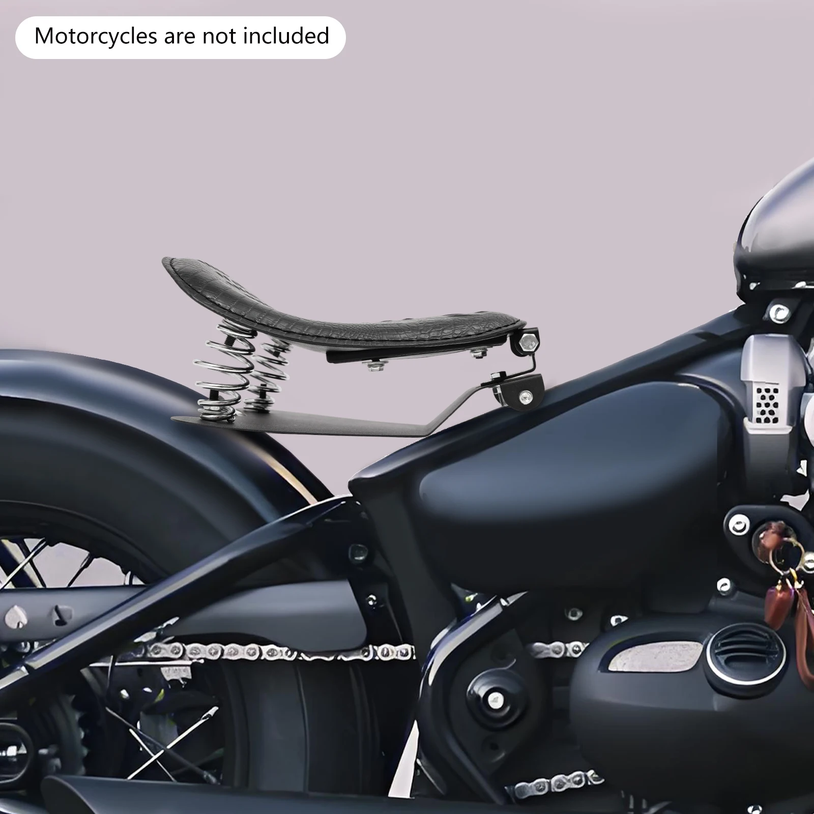 9,8*12,2 Zoll Krokodilmuster Motorrad Sitzkissen PU Universal Motorrad Sitzkissen Braun/Schwarz für Honda Yamaha Kawasaki – Detail 11