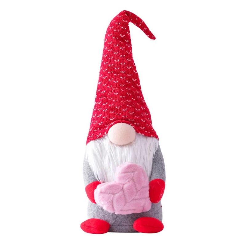 Valentines Day Faceless Gnome Plush Doll Envelope Love Heart Elf Doll Home Desktop Ornaments Wedding Party Figurines Decoration 3