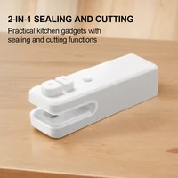 2 in 1 Heat Sealer with Cutter USB Rechargeable Mini Bag Sealer Food Sealing Machine for Plastic Bags Chip Cookies Snacks Fresh 1